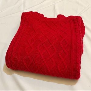 Chaps Cable Knit Red Sweater
